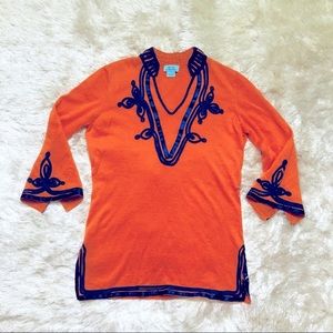 100% cashmere tunic top